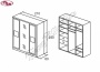 Шкаф-купе 3-х ств. с 1 зеркалом